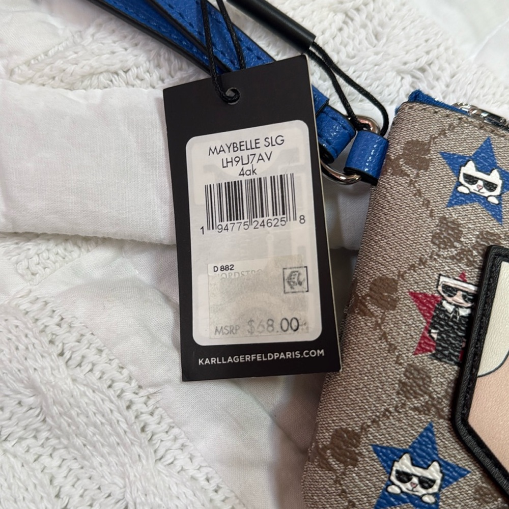 Karl Lagerfeld Paris Maybelle SLG Zip Wristlet - Picture 6 of 13